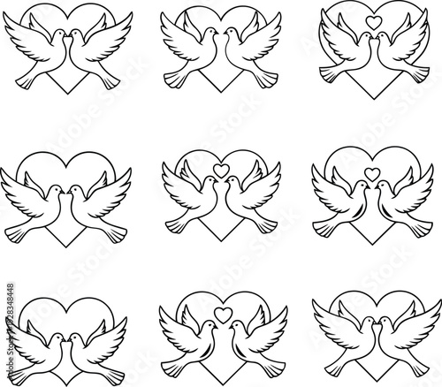 Collection of six ornate masks with feathered designs displayed together in a two-row arrangement