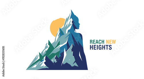 Mountain inspirational motivational logo