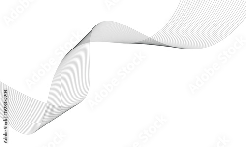 Abstract background featuring soft, dynamic gray wave lines that create a flowing, gentle motion effect, perfect for modern, clean design elements.