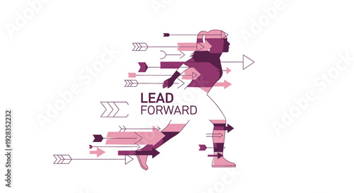 Business leadership vector icon