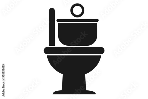 toilet icon, toilet black symbol

