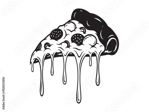 A slice of melted cheese pizza with black olives and a crispy crust