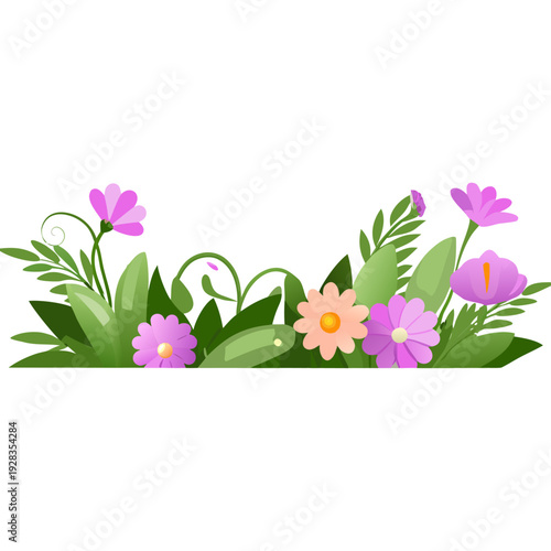 Wallpaper Mural Set of creative botanical illustrations with elegant leaves and flowers Torontodigital.ca