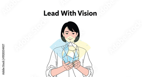 Business visionary woman icon