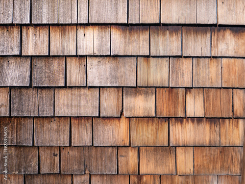 Photography Natural weathered wooden shingles texture background, traditional rustic cedar s