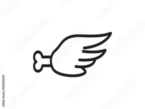 Wallpaper Mural A black and white illustration of a winged bomb in flight Torontodigital.ca