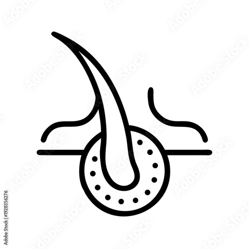 Blocked Hair Follicle for web and graphic design