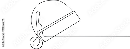 A detailed sketch of a hand holding a baseball glove and ball. Vector