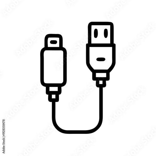 Micro Usb Charging Cable for web and graphic design