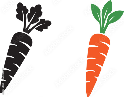 Stylized Carrot Icons Collection