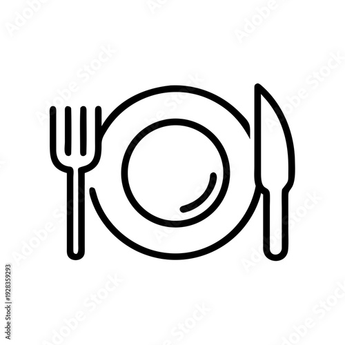Plate With Fork And Knife for web and graphic design