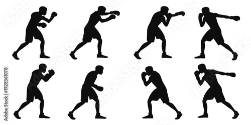 A sequence of silhouettes depicting a person throwing a baseball Vector