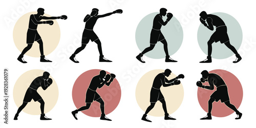 Illustration of various people performing different throwing actions Vector