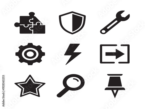 Professional and Modern Software Extension Icons
