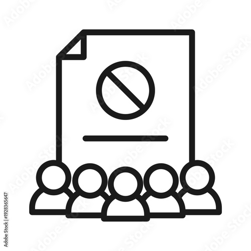 Petition Document Signature Icon Set