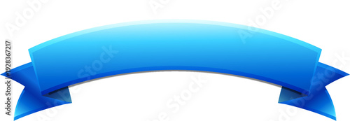 Glossy Blue Arch Banner Graphic Element