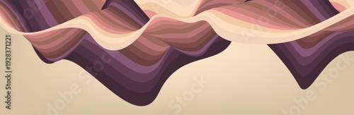 Abstract multi colored twisted ribbon. 3d ribbon design. Wavy colorful brushstroke or curvy ribbon shape of brush paint. abstract colourful smear, isolated background template design