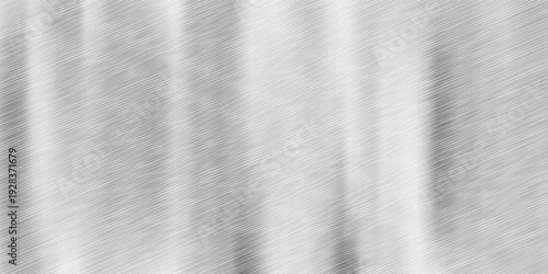 Vector grey metallic tones background. Abstract gradient bright and shiny light reflection brushed steel metal texture. Illustration for background