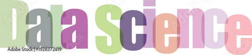 Data Science Text Overlap Multicolored Graphic