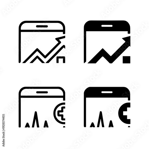 Mobile phone display with rising financial growth arrow and medical heartbeat pulse monitor representing digital healthcare and telehealth tracking