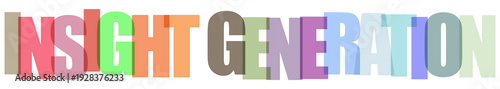 Colorful gradient text insight generation with rainbow letters
