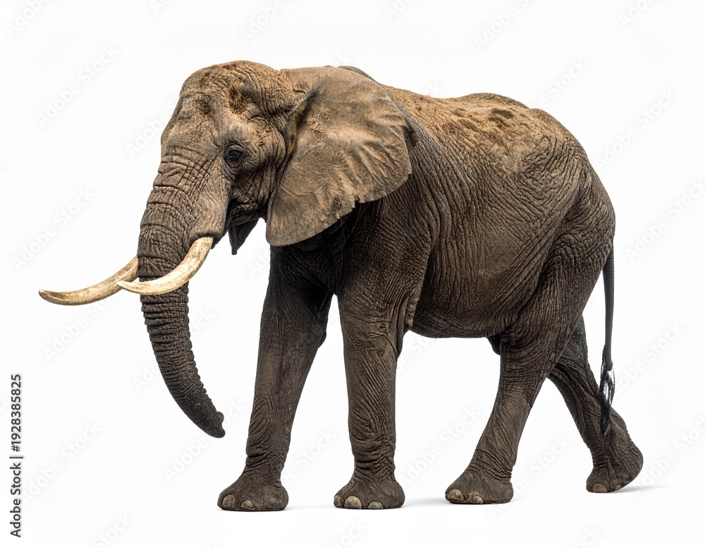 Fototapeta premium African elephant alone in image