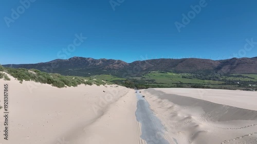 vista de la duna de Valdevaqueros en Tarifa, Andalucía