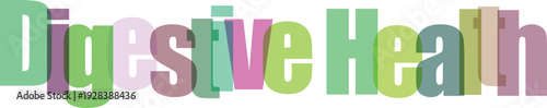 Digestive Health Text Overlay Design Element
