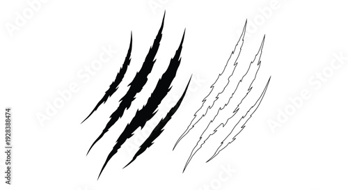 Dramatic claw marks create a striking black silhouette