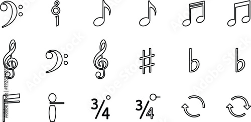 set of musical notes
