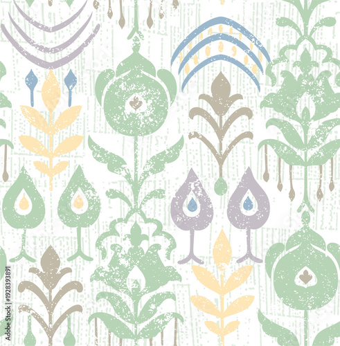 abstract seamless motif fabric patterns, abstract ikat, carpet, fabric, batik