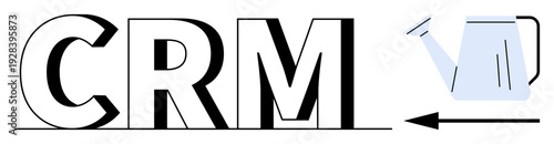 CRM concept. CRM s nurturing customer relationships for business growth and long-term success. CRM supports client management, marketing strategies, sales processes, and analytics. Suitable