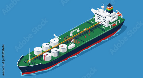 Large cargo ship sailing on the blue ocean water.