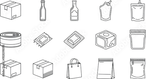 household appliances icons set