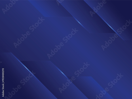 Abstract blue technology background, modern dark navy gradient backdrop, diagonal geometric shapes, glowing light streaks, futuristic tech design, corporate presentation wallpaper, digital innovation,