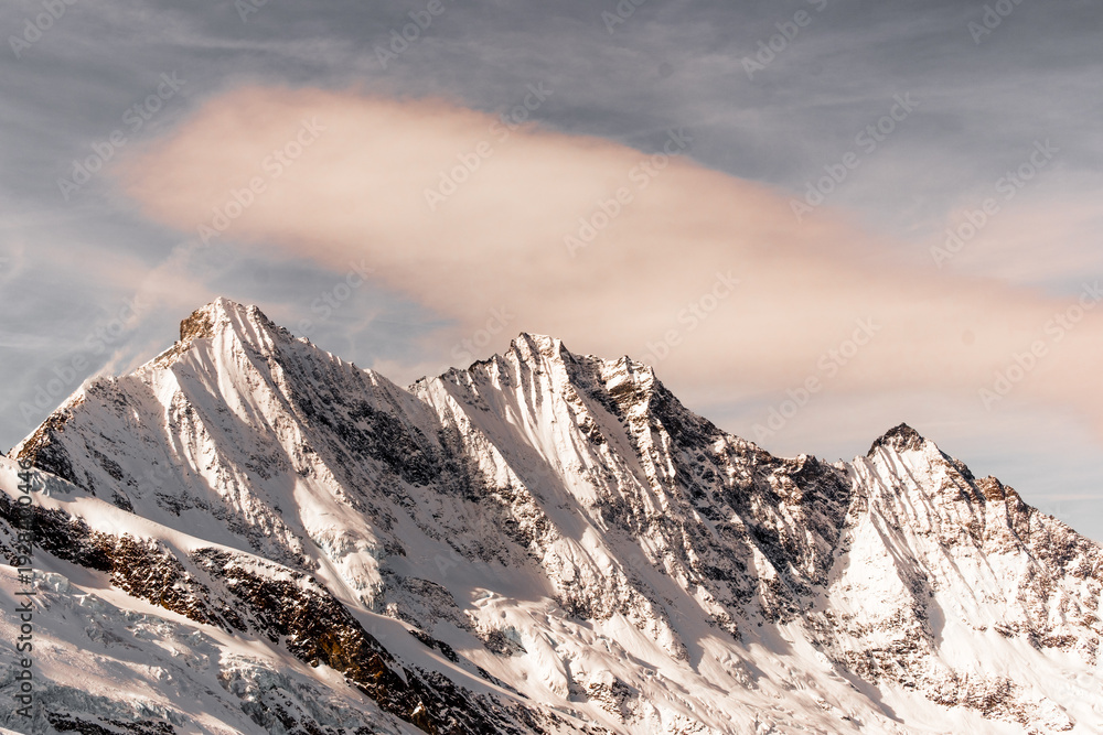 Obraz premium Saas Fee in the Swiss Alps. February 2026.