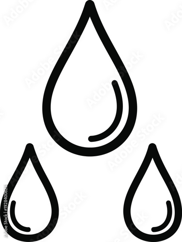 Water droplet icon set