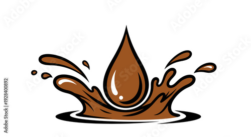 Chocolate Droplet Liquid Splash Brown.