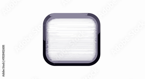 A square-shaped air filter with a dark grey border and white filtering material viewed from directly above