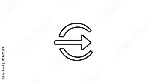 Simple arrow icon symbolizing direction or navigation on a clean background