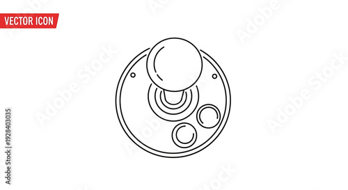 A vector icon of a control panel with buttons and dials from a top-down viewpoint in a technical environment