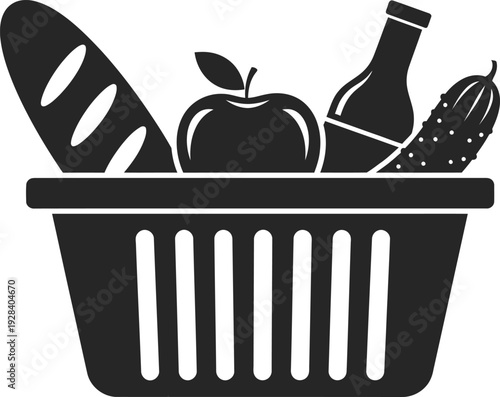 Grocery basket icon