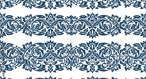 Seamless Floral Ornament Design with Sophisticated Baroque Influence