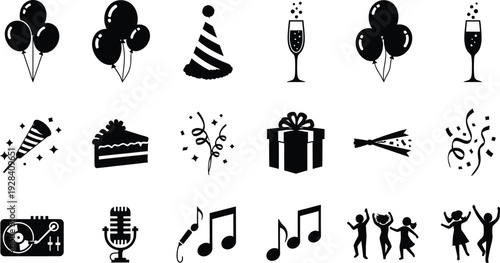 Party and celebration icons