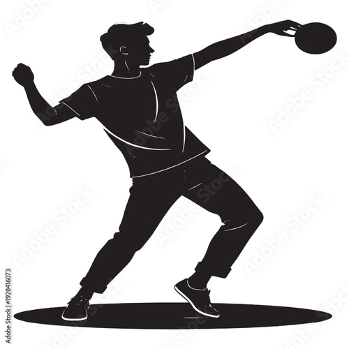 Modern t-shirt design with stylish black graphic on white background  Elegant woman dancing with arms raised in dynamic pose