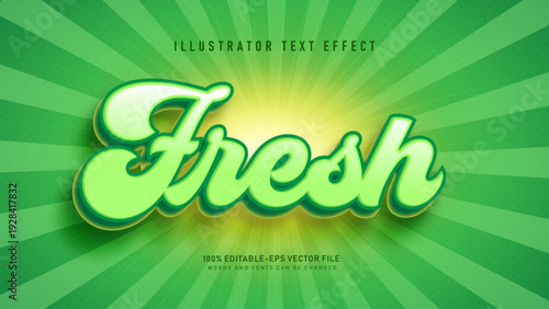 Fresh 3d text style effect