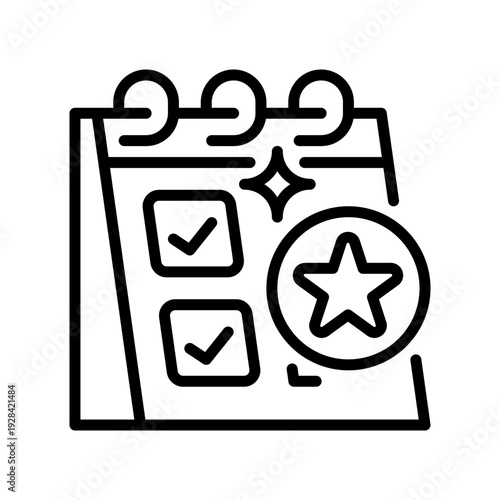 Event Calendar Line Icon, Outline Symbol for Schedule Planning, Appointment Management, Deadline Tracking, Date Reminder, and Campaign Timing. Vector Sign Icon.