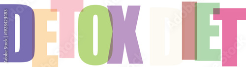 Colorful block letters spelling detox diet colorful letters block text multicolored