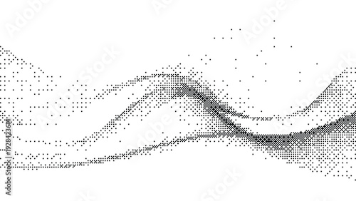 Vector illustration of dither background with halftone effect