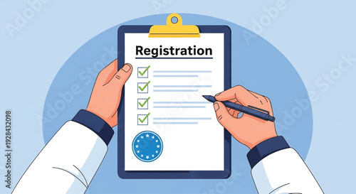 Registration form vector illustration